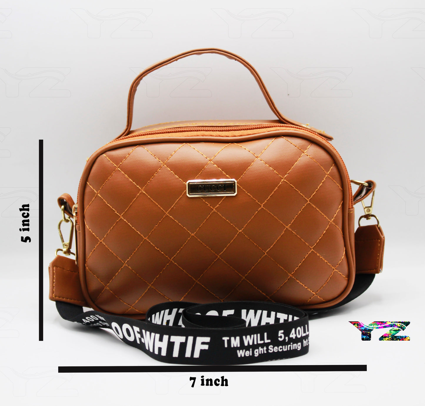 Crossbody Handbag for Women – Stylish Shoulder Bag with Branded Strap